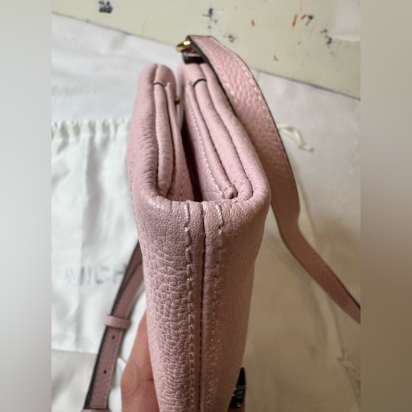 NWOT Michael Kors Double Zip Pink Leather Crossbody - Picture 17 of 17